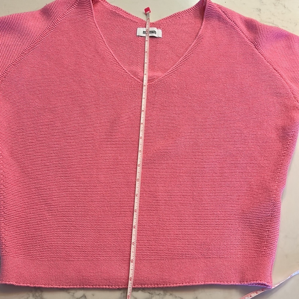 Pink V Neck Sweater M - Picture 4 of 6